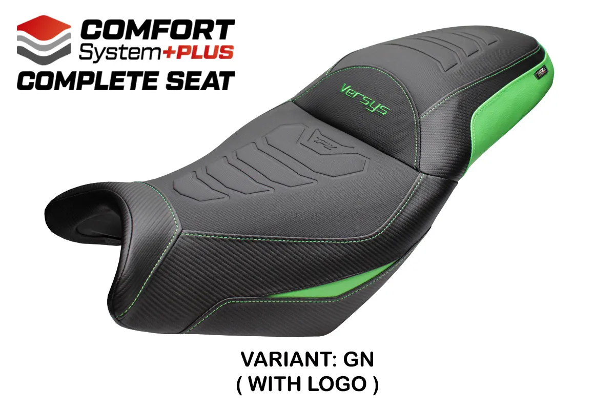 TPZ Gojo Comfort Plus green Saddle Logo Kawasaki Versys 650 2007-2026