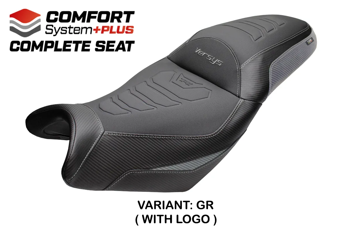 TPZ Gojo Comfort Plus Grey Saddle Logo Kawasaki Versys 650 2007-2026