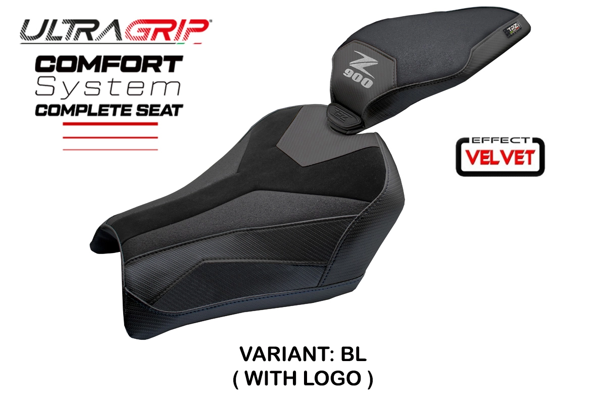 Sella TPZ Kimiko Ultragrip Velvet Comfort Nero Logo Kawasaki Z900 2025-2026