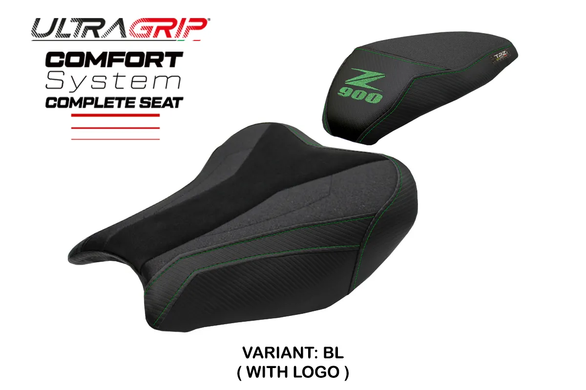 TPZ Liaka Ultragrip Comfort Black Saddle Logo Kawasaki Z900 2017-2024