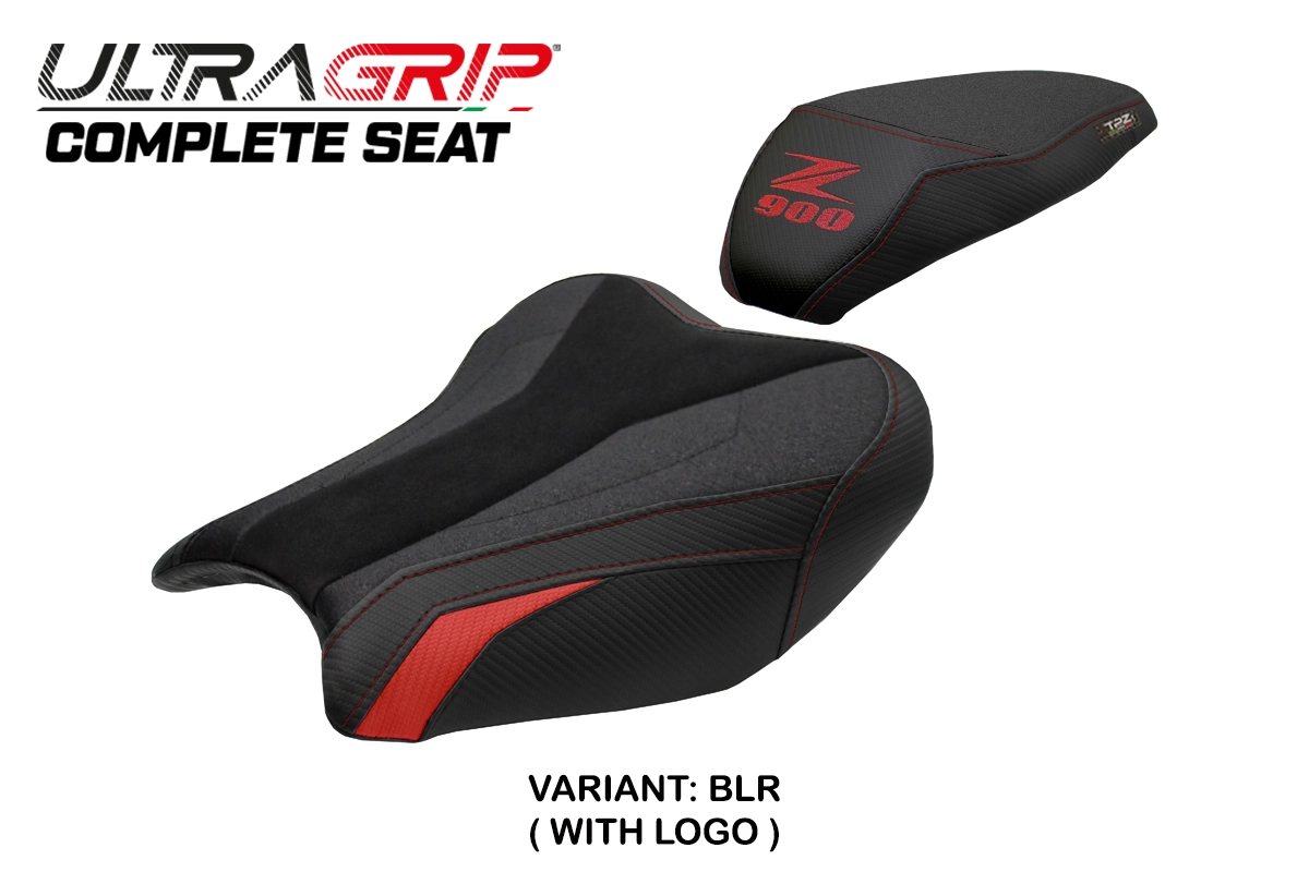 TPZ Liaka Ultragrip Black-Red Saddle Logo Kawasaki Z900 2017-2024