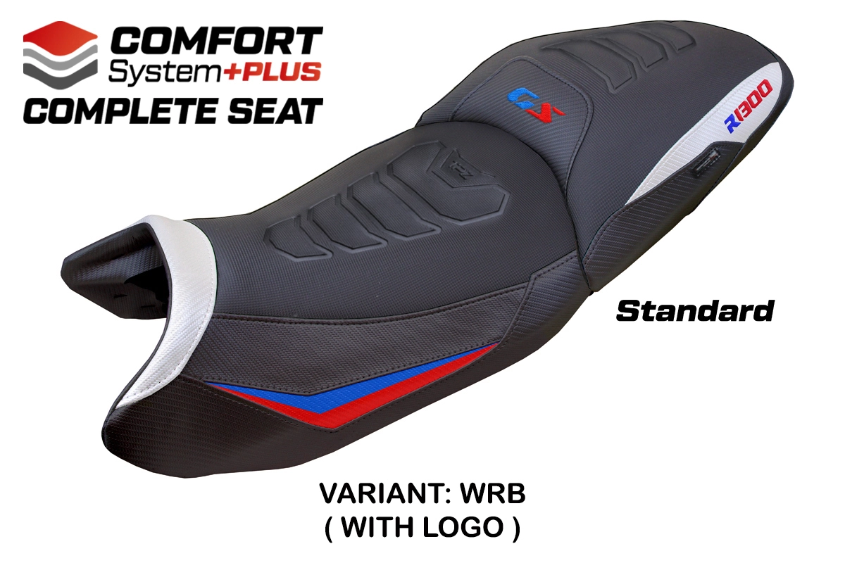 TPZ Saddle BMW R1300GS 2023-2026 Dorfen Comfort Plus White-Red-Blue Logo