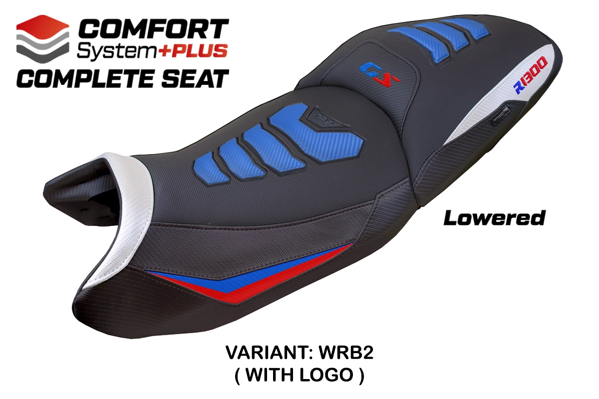 TPZ Dorfen Low Comfort Plus White-Red-Blue Saddle Logo BMW R1300GS 2023-2026