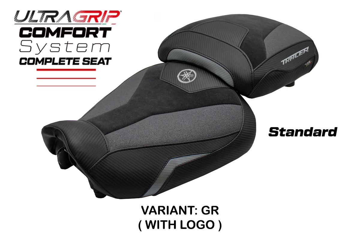 TPZ Naha Ultragrip Comfort Grey Saddle Logo Yamaha Tracer 9/9 GT 2021-2024