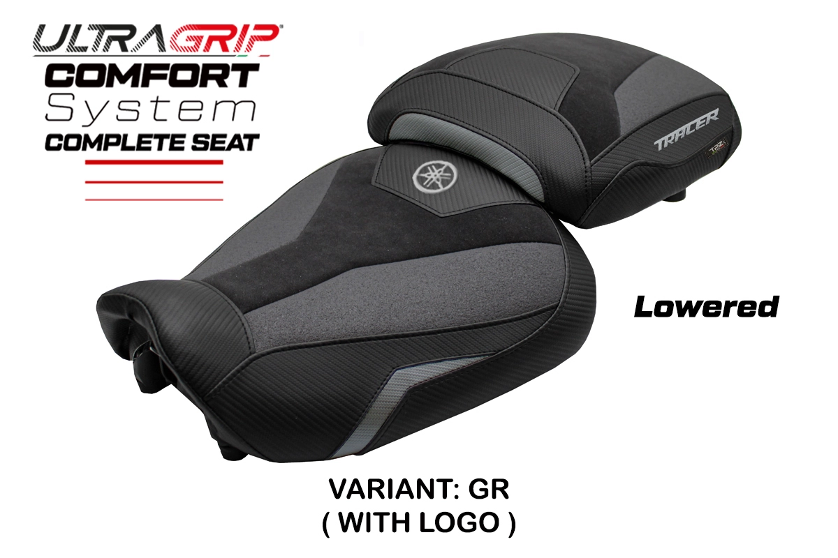 TPZ Naha Low Ultragrip Comfort Grey Saddle Logo Yamaha Tracer 9/9 GT 2021-2024