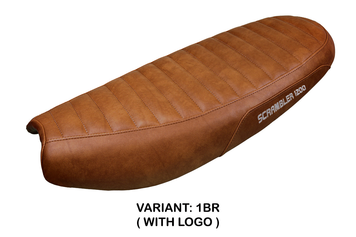 Rivestimento sella TPZ Hull Logo marrone Triumph Scrambler 1200 2019-2025
