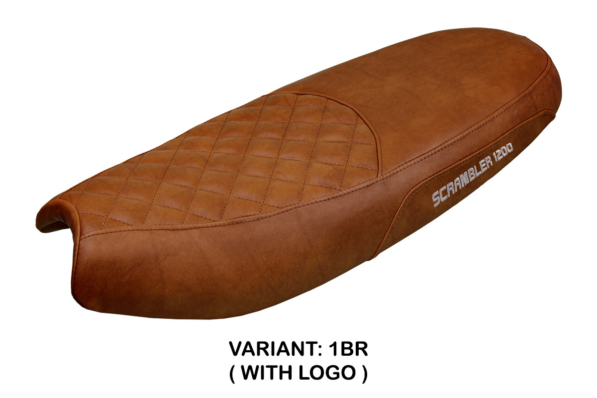 Rivestimento sella TPZ Watford Logo marrone Triumph Scrambler 1200 2019-2025