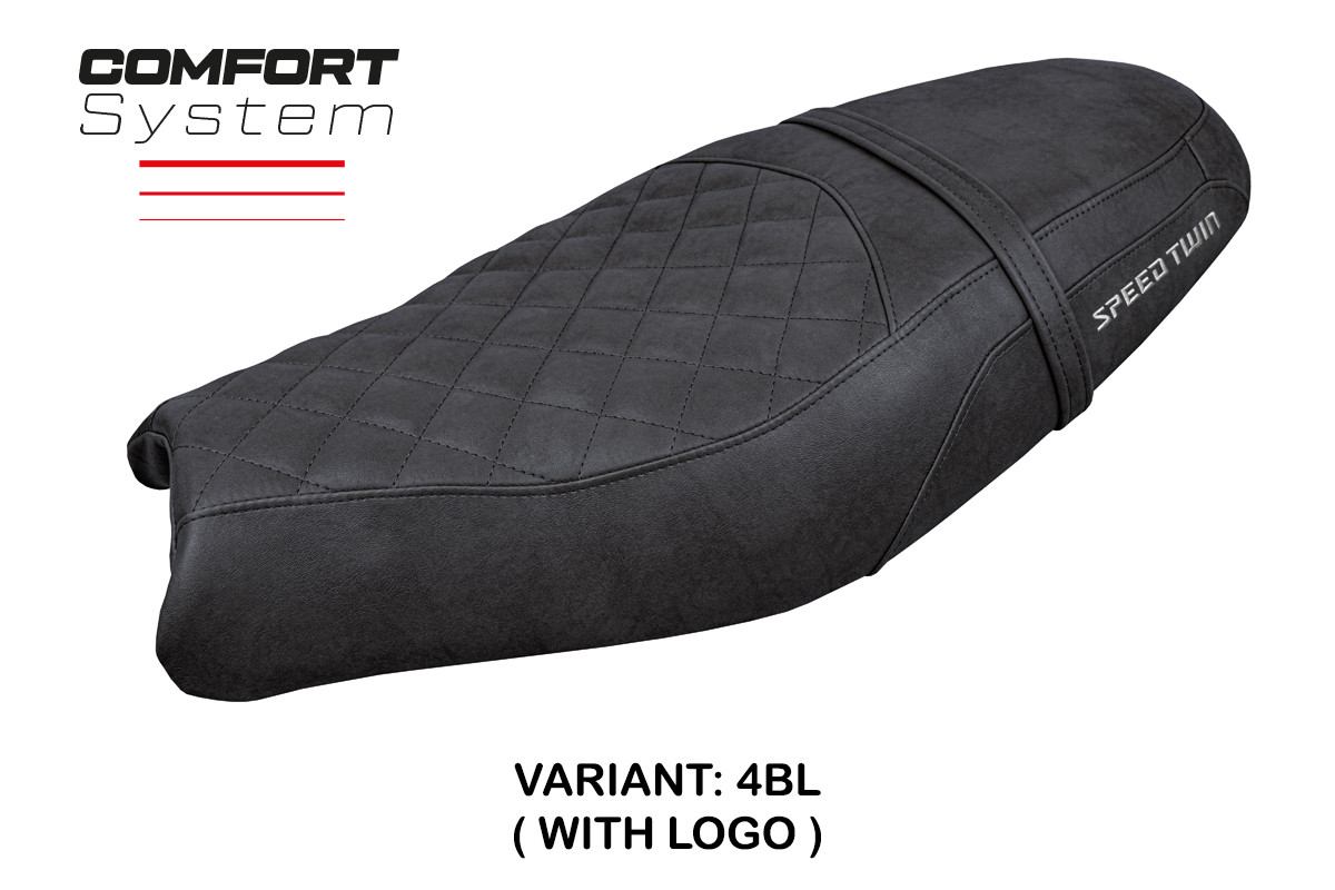 Rivestimento sella TPZ Wembley Comfort Logo nero Triumph Speed Twin 900 2019-2025