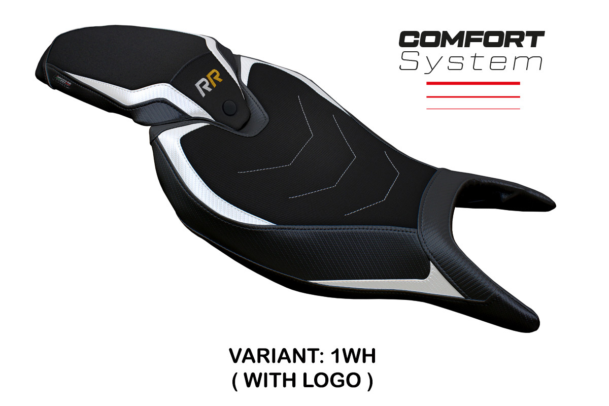 Rivestimento sella TPZ Renee Comfort Logo bianco Triumph Speed Triple 1200RR 2022-2025