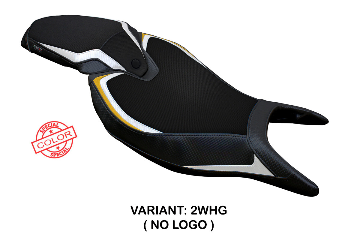 Rivestimento sella TPZ Renee Special bianco-oro Triumph Speed Triple 1200RR 2022-2025