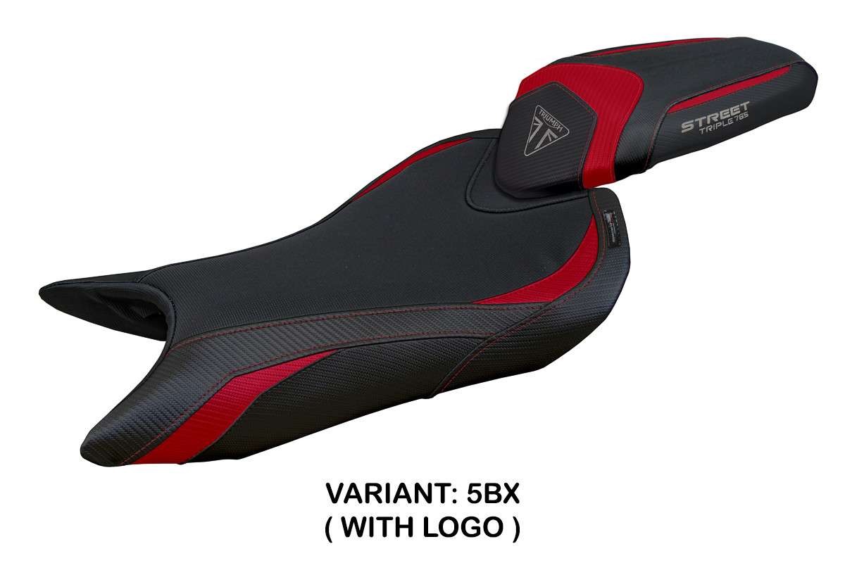 Rivestimento sella TPZ Norwich Logo bordeaux Triumph Street Triple 765 2023-2025