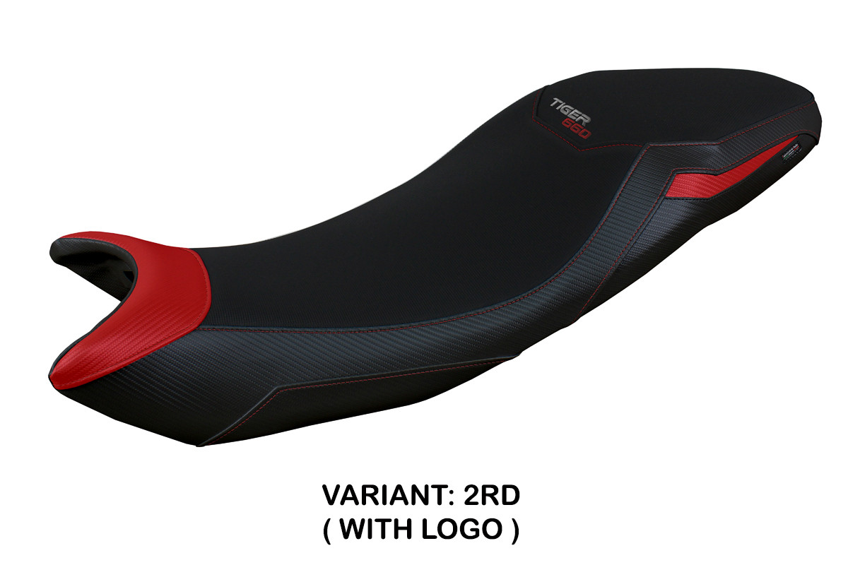 Rivestimento sella TPZ Derry Logo rosso Triumph Tiger 660 2021-2025