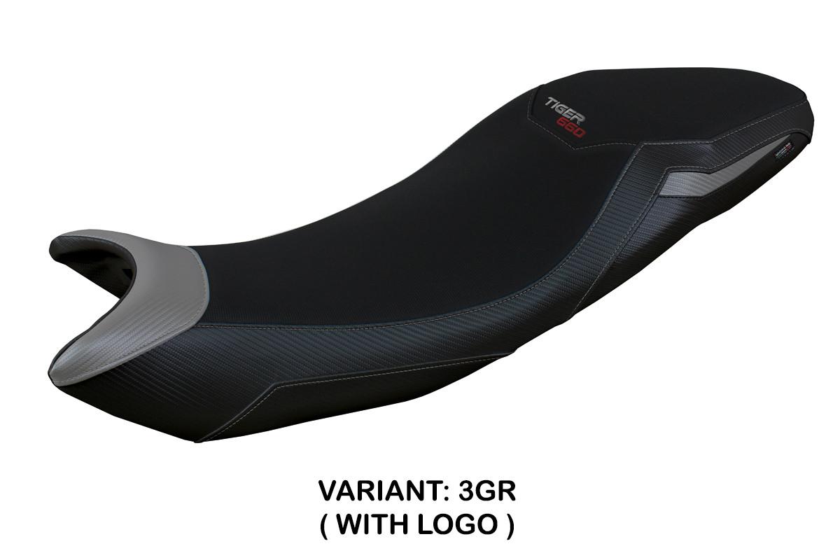 Rivestimento sella TPZ Derry Logo grigio Triumph Tiger 660 2021-2025