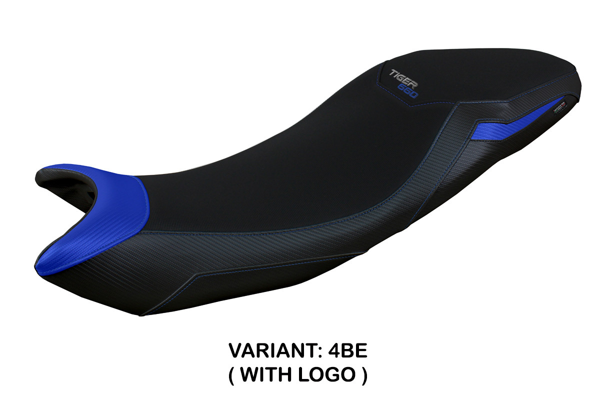 Rivestimento sella TPZ Derry Logo blu Triumph Tiger 660 2021-2025