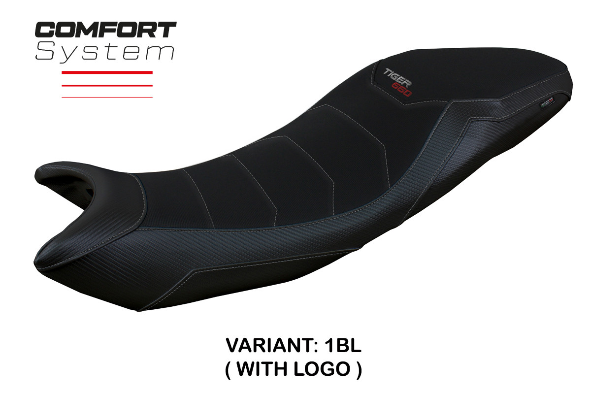 Rivestimento sella TPZ Derry Comfort Logo nero Triumph Tiger 660 2021-2025