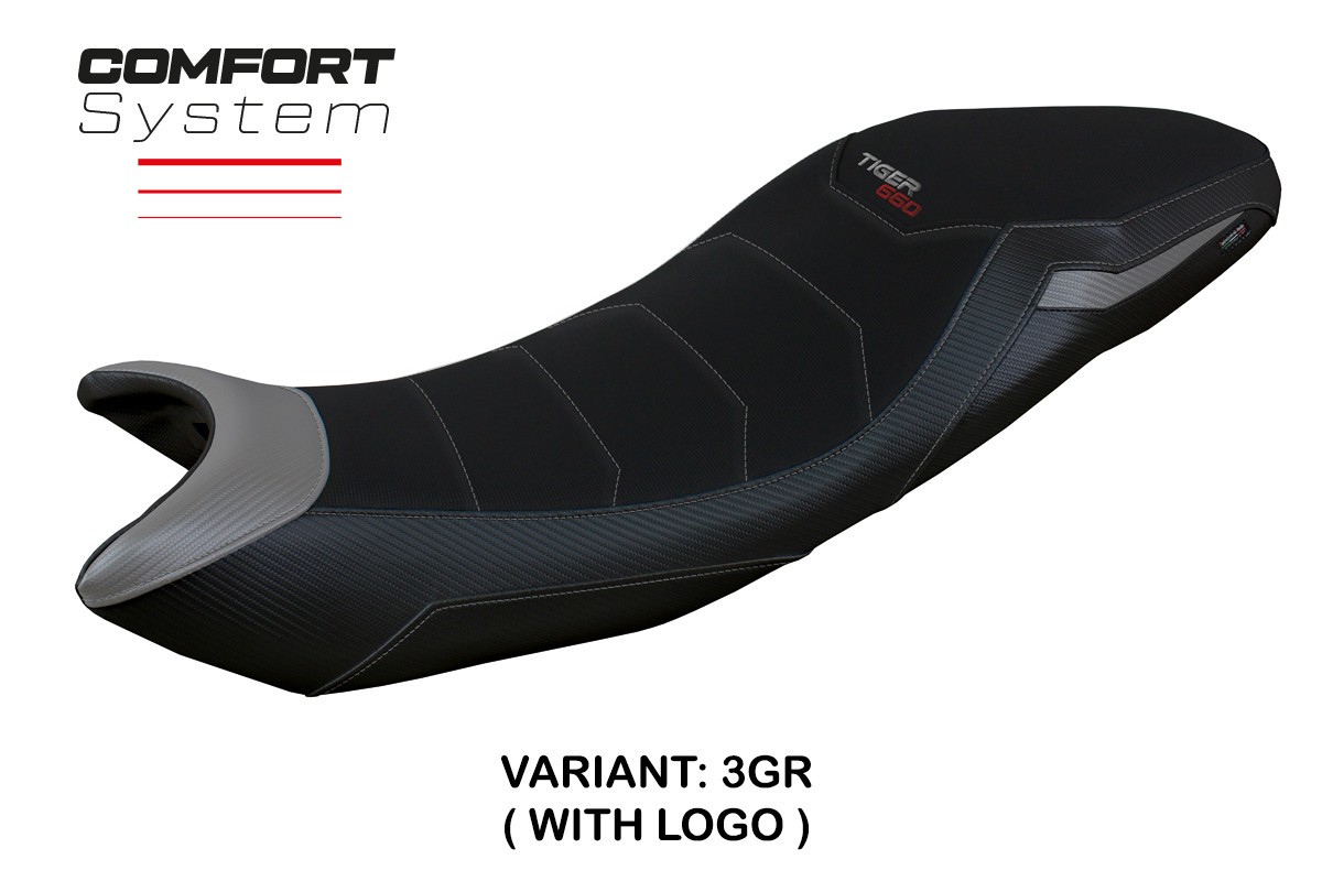 Rivestimento sella TPZ Derry Comfort Logo grigio Triumph Tiger 660 2021-2025