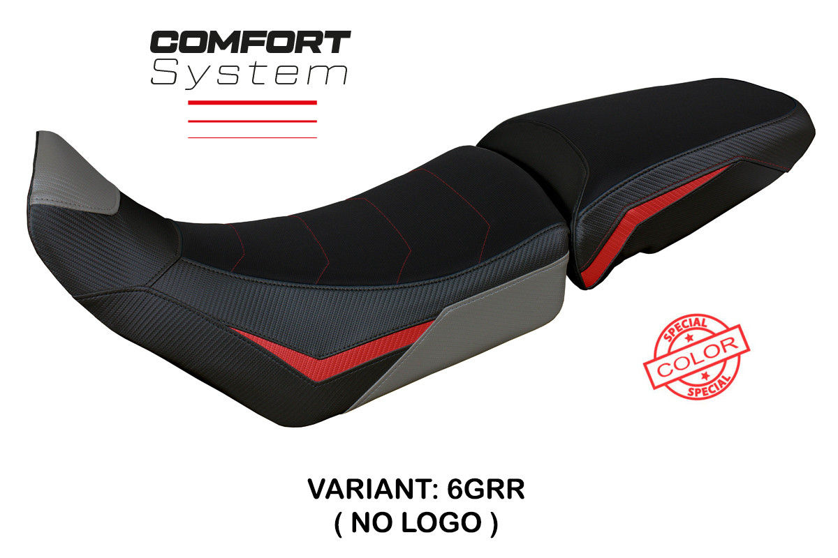 Rivestimento sella TPZ Dover Comfort grigio-rosso Triumph Tiger 900 2020-2023