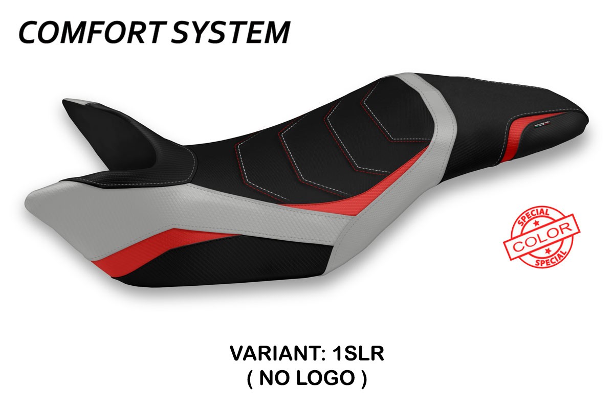 TPZ Ghibellina Comfort Special Silver-red Saddle covering Triumph Speed Triple 1050 2011-2015