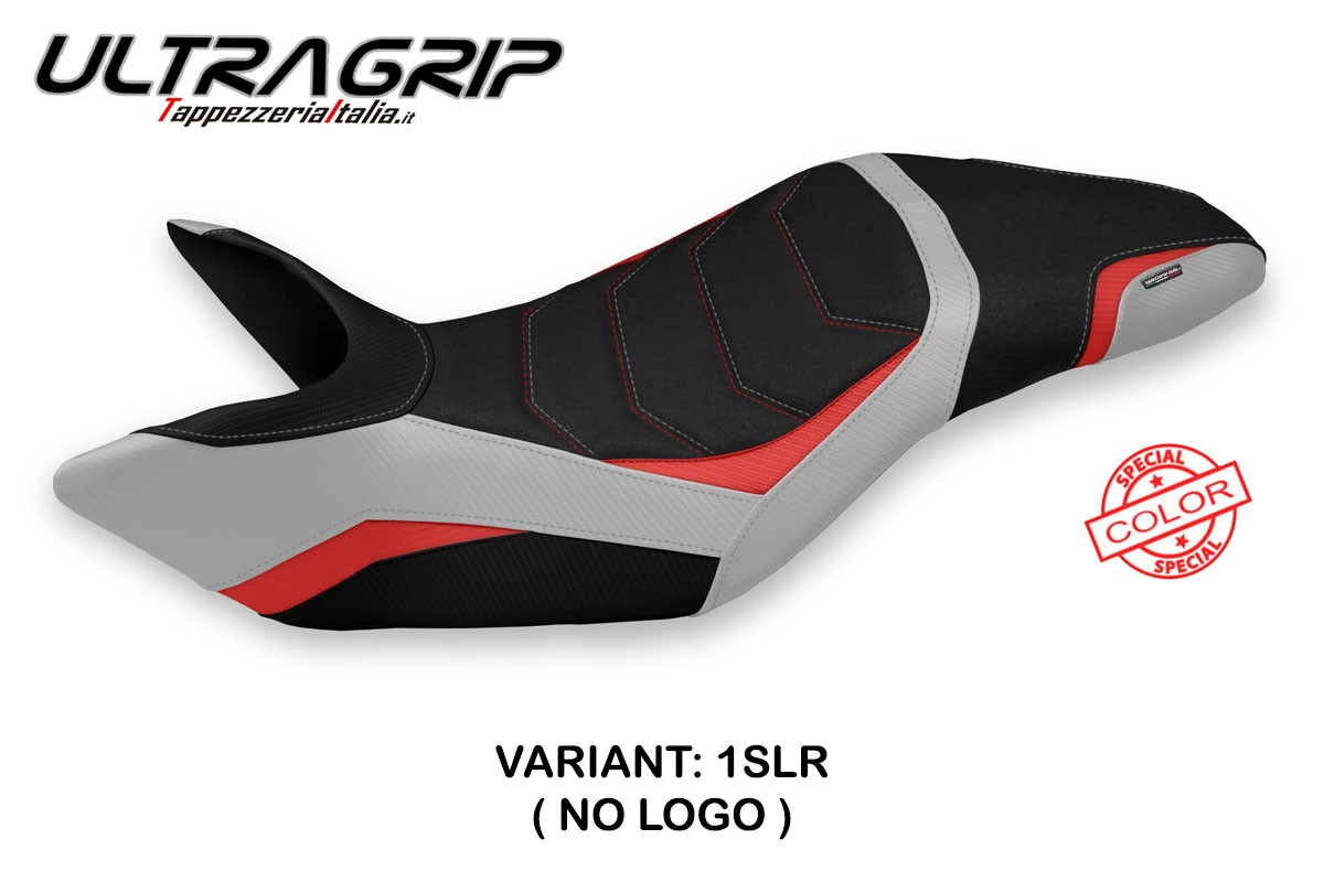 Rivestimento sella TPZ Nisko Ultragrip Special argento-rosso Triumph Speed Triple 1050 2011-2015