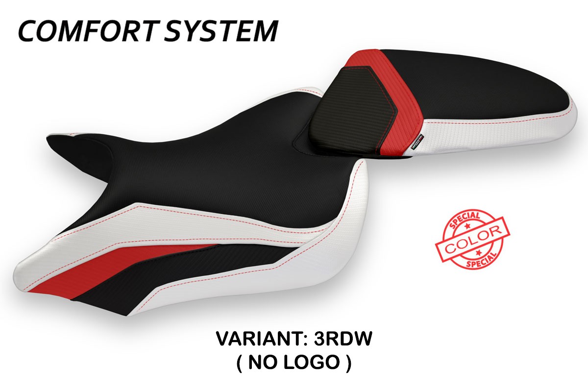 Rivestimento sella TPZ Maglie Comfort Special rosso-bianco Triumph Speed Triple 1050 2016-2021