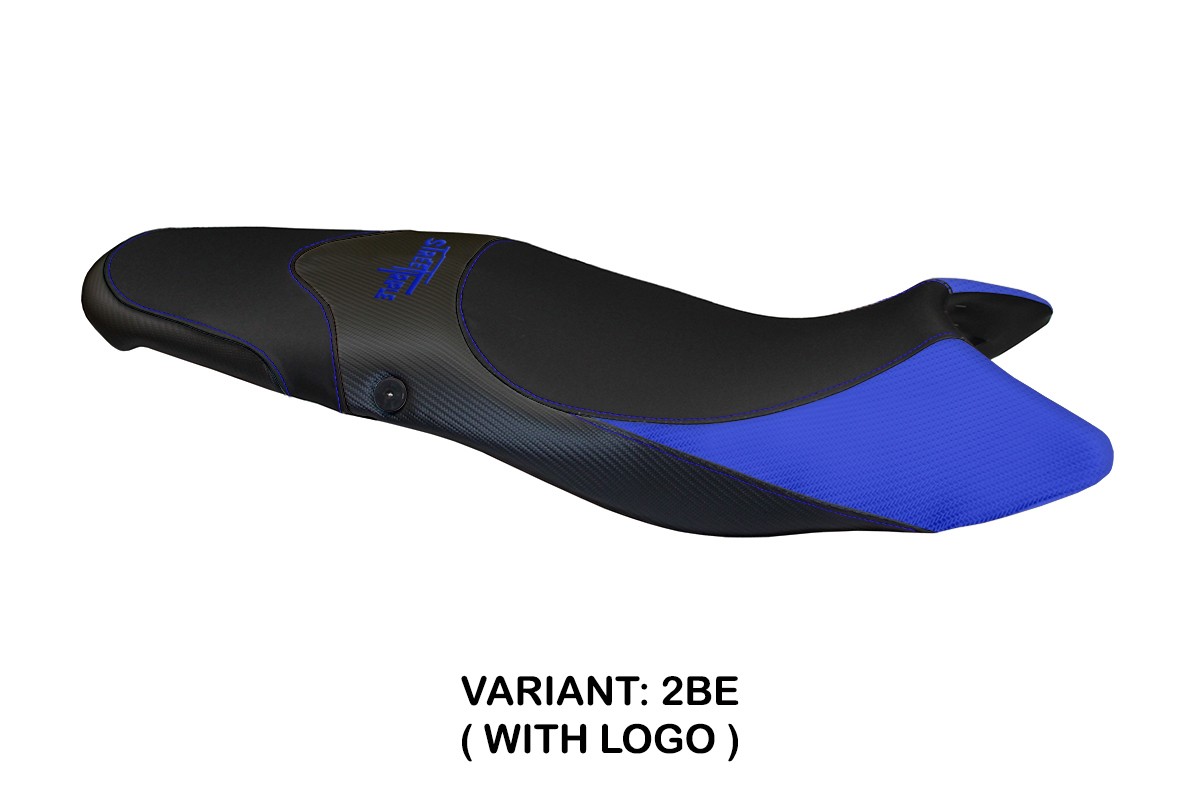 Rivestimento sella TPZ Morris 1 Logo blu Triumph Street Triple 675 2007-2012