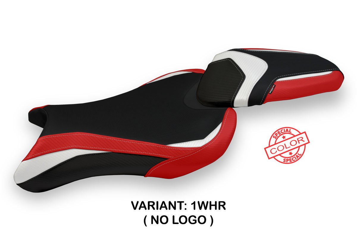 Rivestimento sella TPZ Sarzana Special bianco-rosso Triumph Street Triple 765 2017-2022