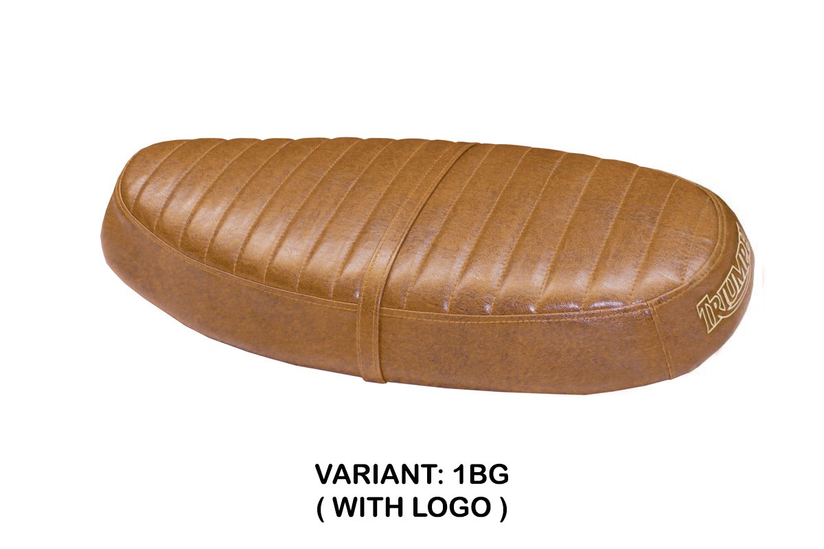 Rivestimento sella TPZ Vintage Logo beige Triumph Scrambler 2006-2016