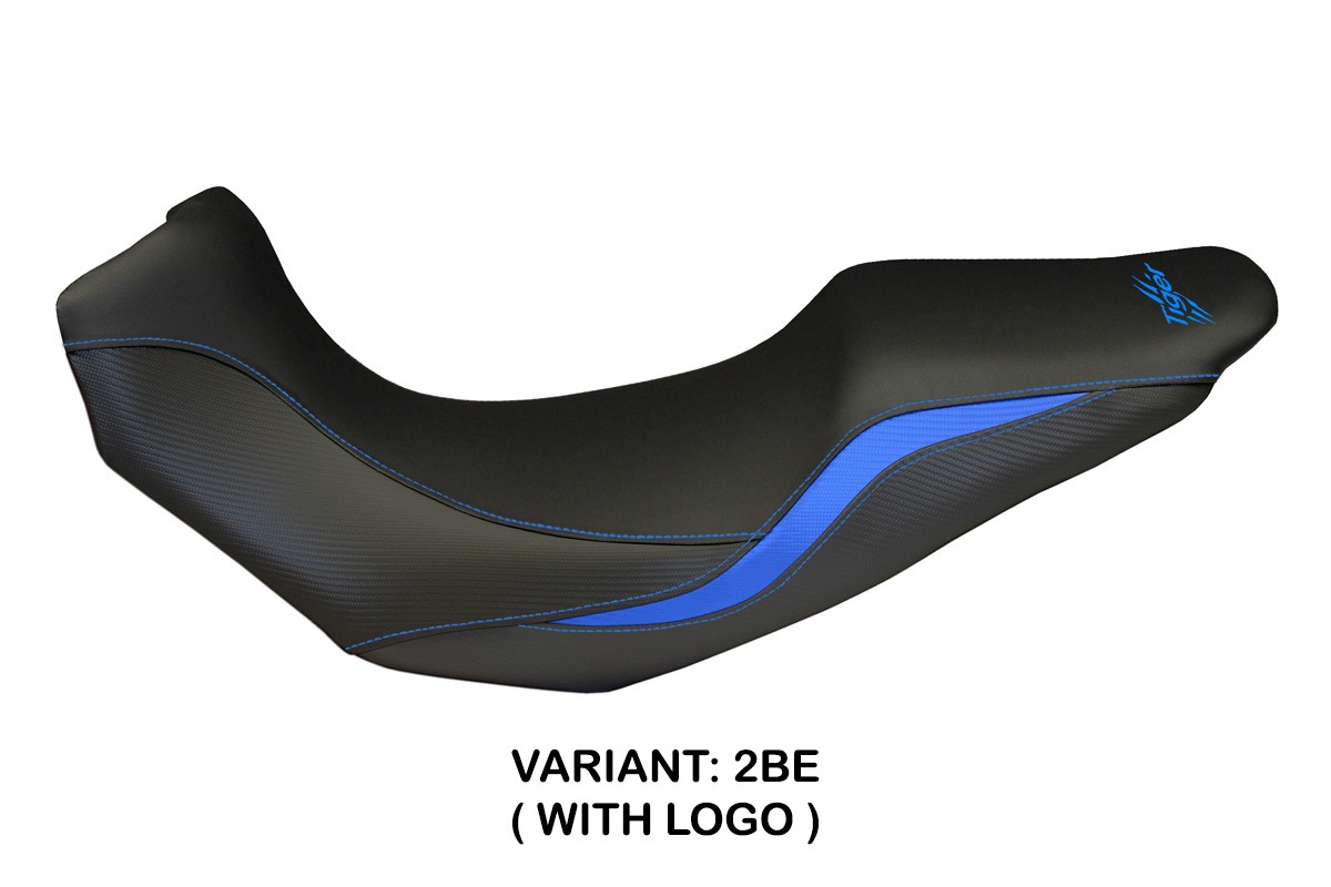 Rivestimento sella TPZ Salerno Logo blu Triumph Tiger 1050 2007-2013