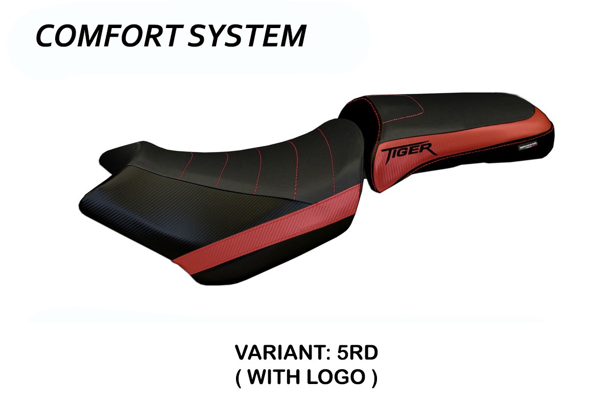 Rivestimento sella TPZ Venezia 1 Comfort Logo rosso Triumph Tiger 1200 2011-2021