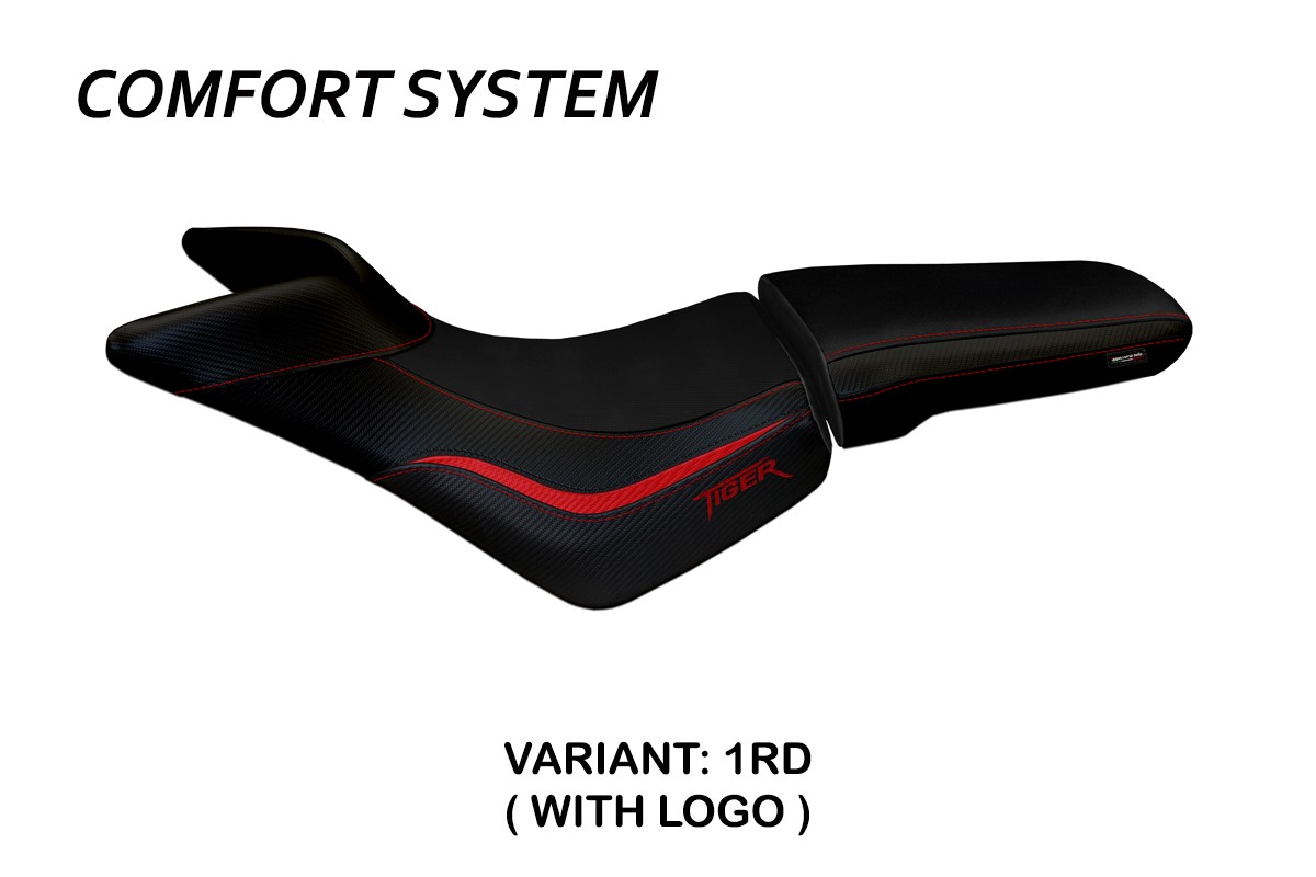 Rivestimento sella TPZ Noale Comfort Logo rosso Triumph Tiger 800 / 800XC 2010-2020