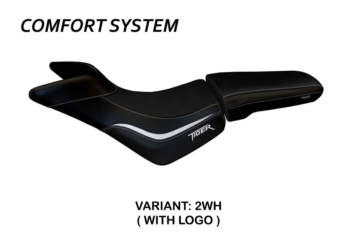 Rivestimento sella TPZ Noale Comfort Logo bianco Triumph Tiger 800 / 800XC 2010-2020