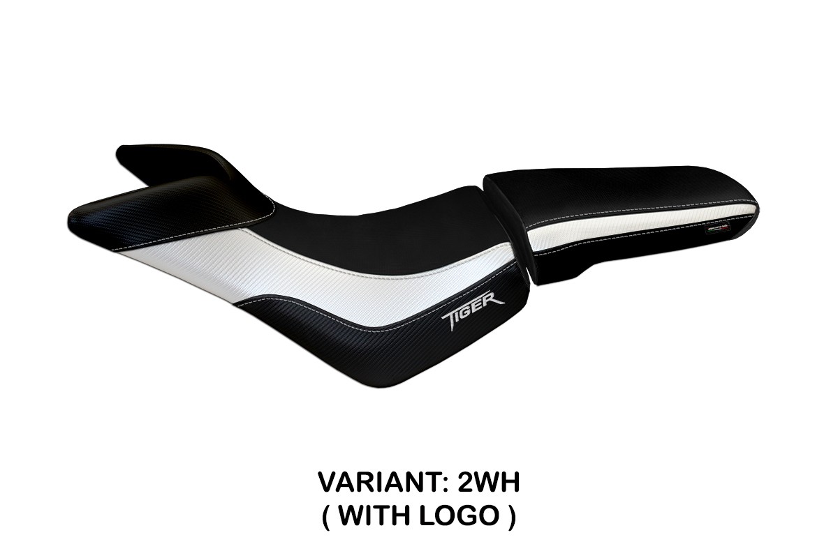 Rivestimento sella TPZ Padova Logo bianco Triumph Tiger 800 / 800XC 2010-2020