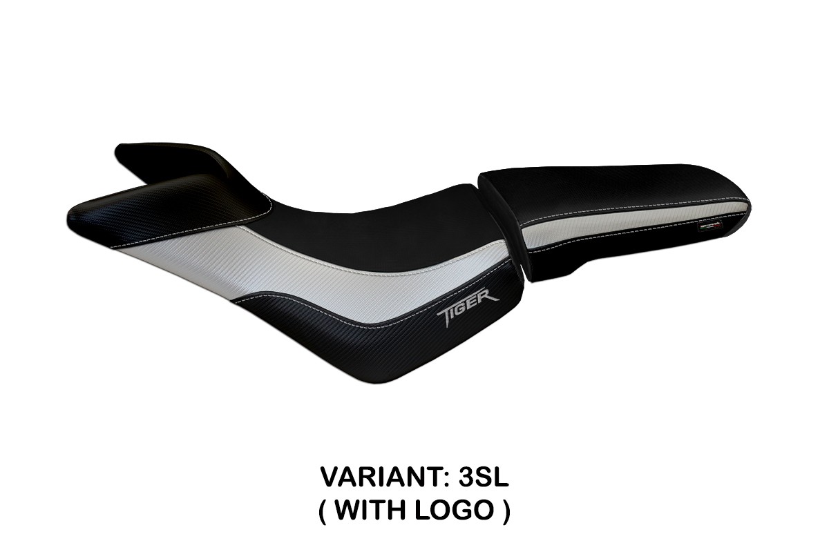 Rivestimento sella TPZ Padova Logo argento Triumph Tiger 800 / 800XC 2010-2020
