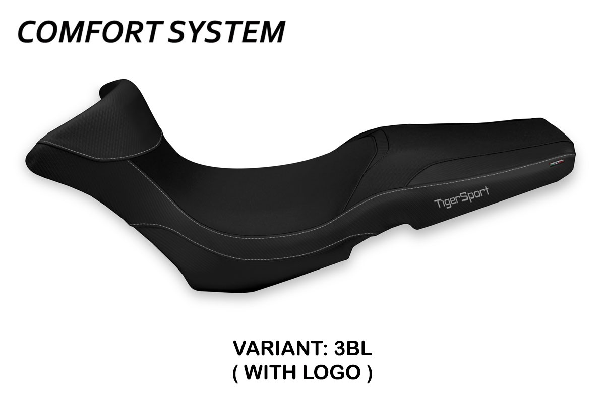 Rivestimento sella TPZ Gergei Comfort Logo nero Triumph Tiger 1050 Sport 2013-2020