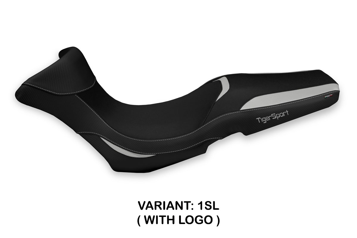 Rivestimento sella TPZ Julfa Logo argento Triumph Tiger 1050 Sport 2013-2020