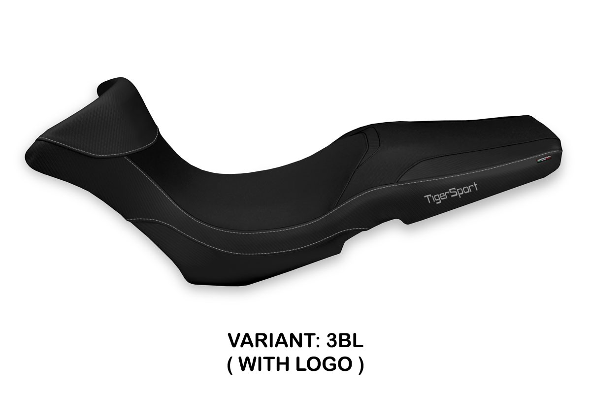 Rivestimento sella TPZ Julfa Logo nero Triumph Tiger 1050 Sport 2013-2020