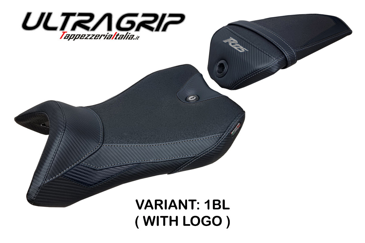 Rivestimento sella TPZ Nashik Ultragrip Logo nero Yamaha R125 2016-2018