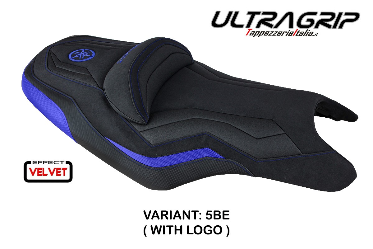TPZ MCN Velvet Ultragrip blue Saddle covering Logo Yamaha Tmax 500/530 2008-2016