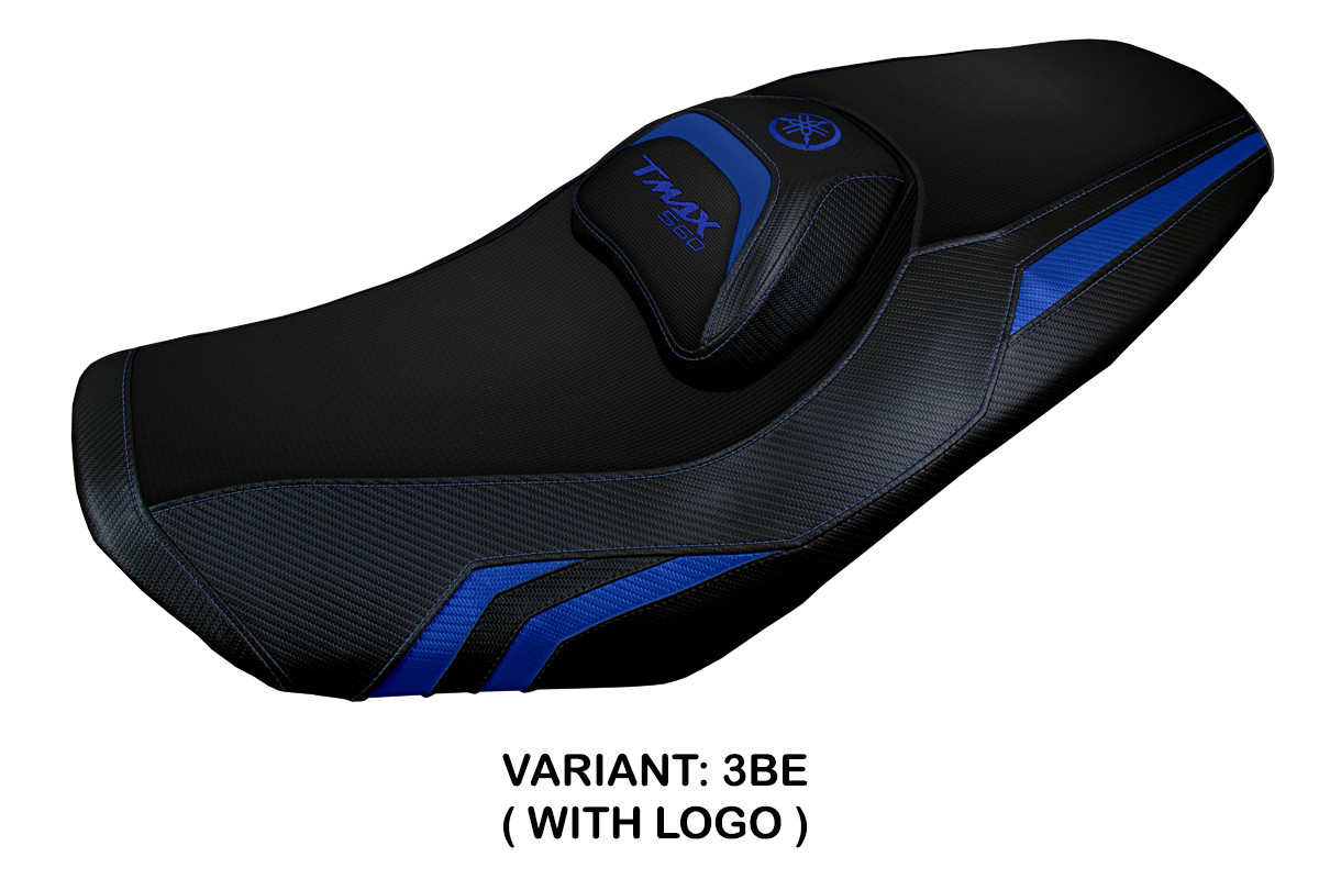 TPZ Kira blue Saddle covering Logo Yamaha Tmax 560 2022-2025