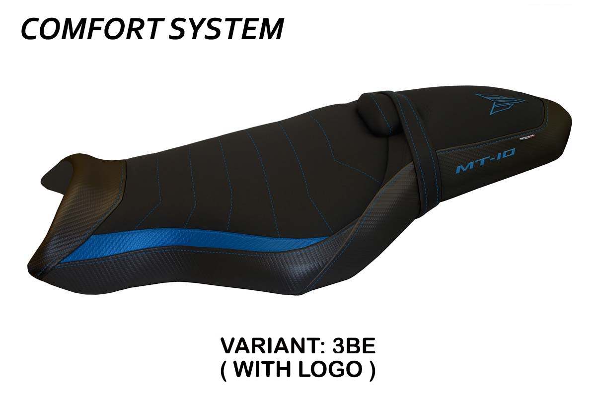 TPZ Arsenal 1 Comfort blue Saddle covering Logo Yamaha MT10 2017-2025
