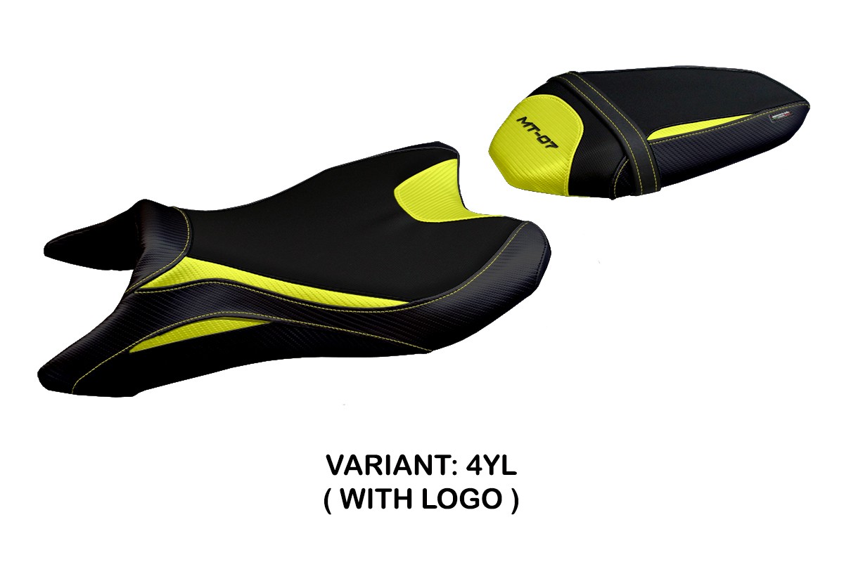 Rivestimento sella TPZ Sanya Logo giallo Yamaha MT07 2018-2024