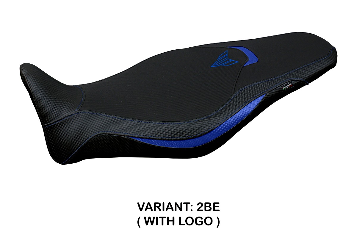 TPZ Atos blue Saddle covering Logo Yamaha MT09 2021-2023
