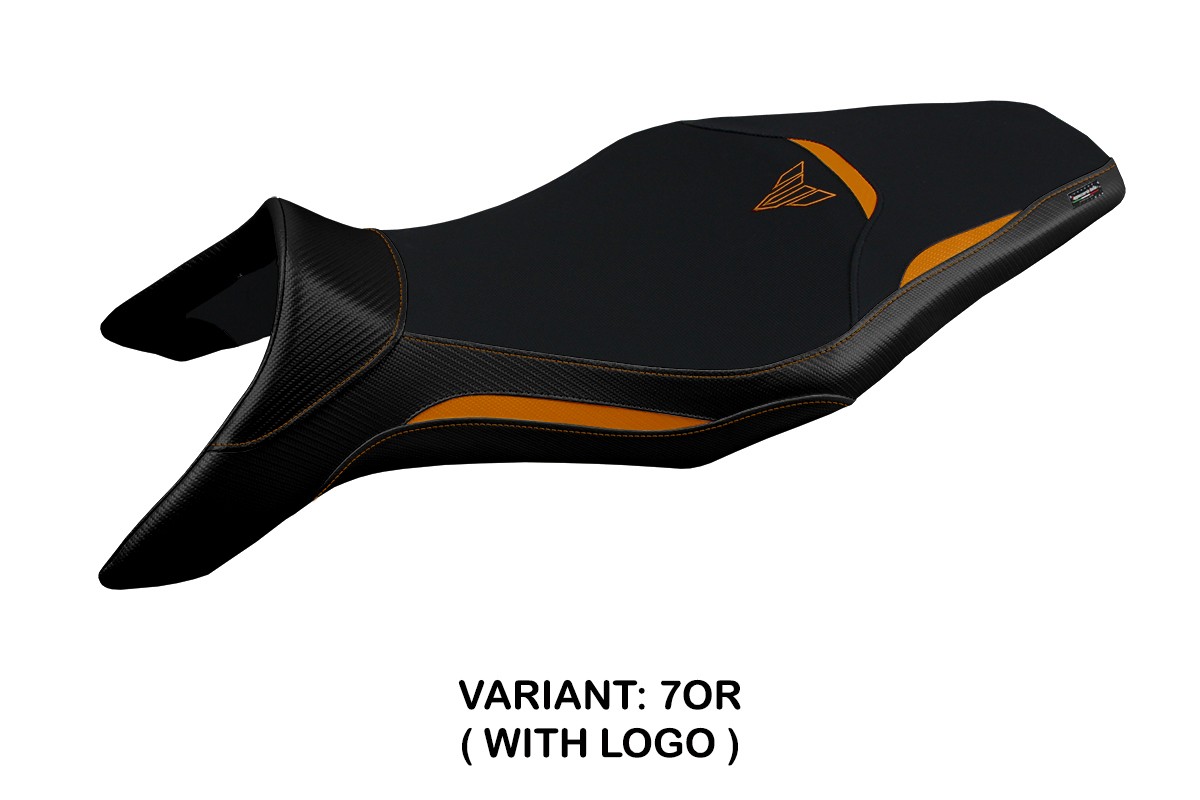 TPZ Asha orange Saddle covering Logo Yamaha MT09 2013-2020