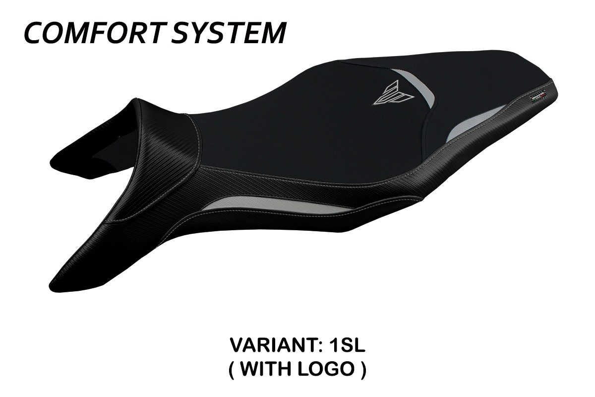 TPZ Asha Comfort silver Saddle covering Logo Yamaha MT09 2013-2020