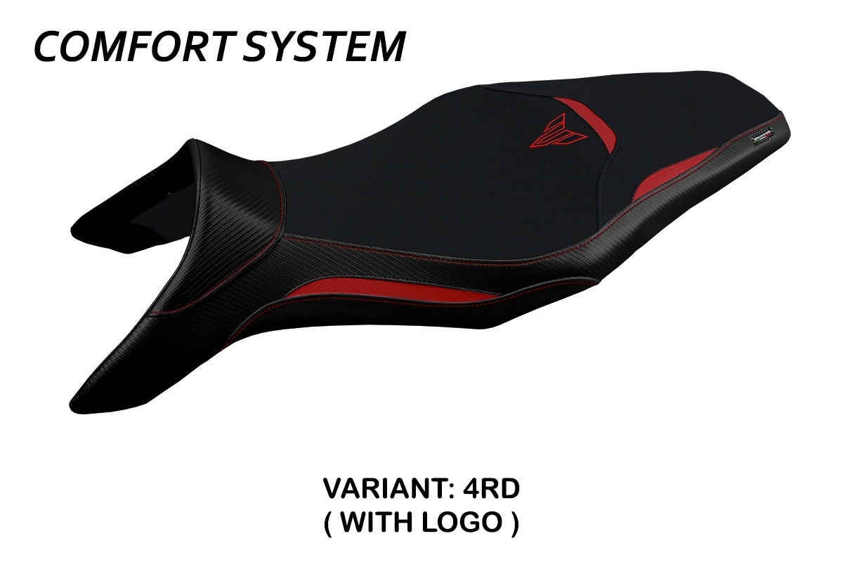 TPZ Asha Comfort red Saddle covering Logo Yamaha MT09 2013-2020