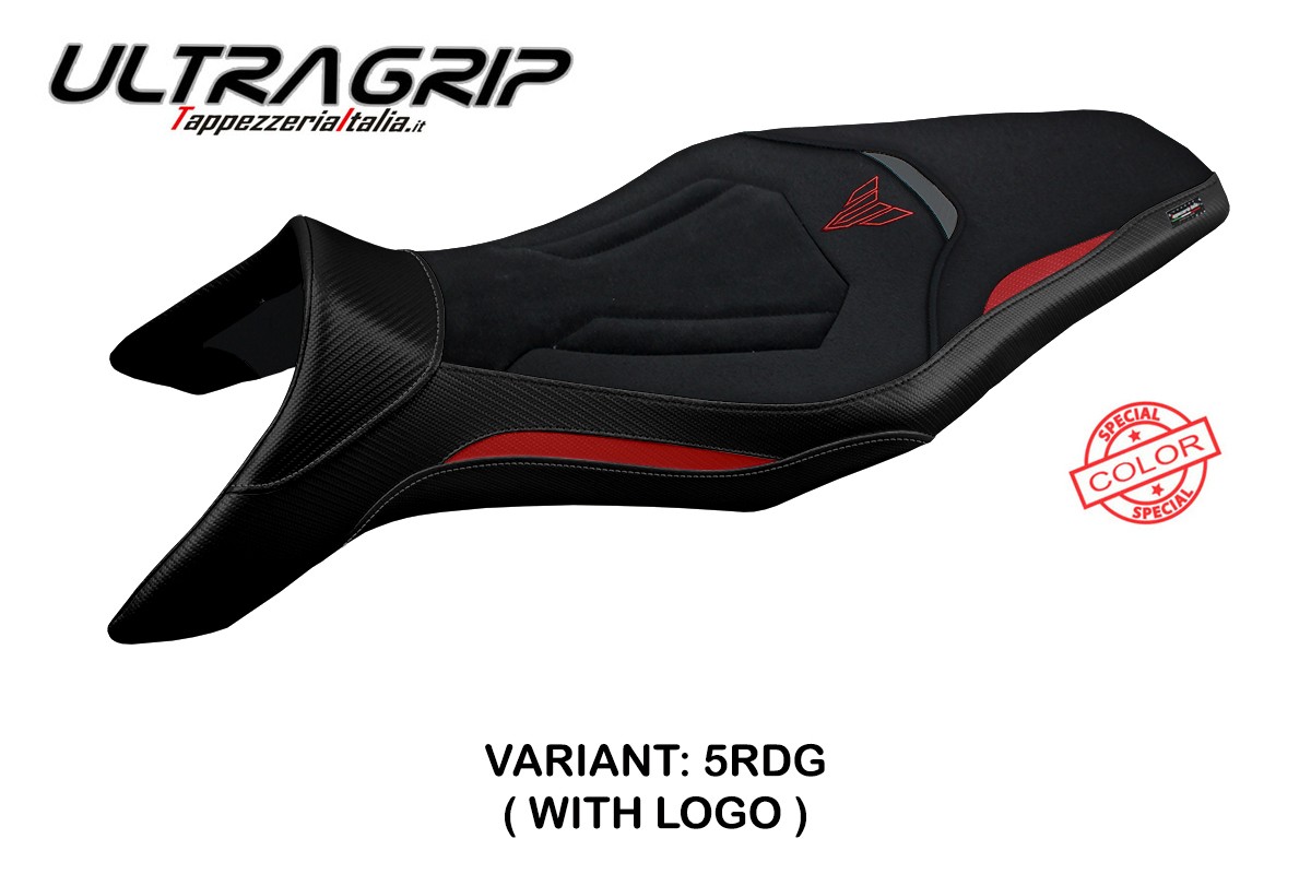 TPZ Asha Ultragrip Special red-grey Saddle covering Logo Yamaha MT09 2013-2020