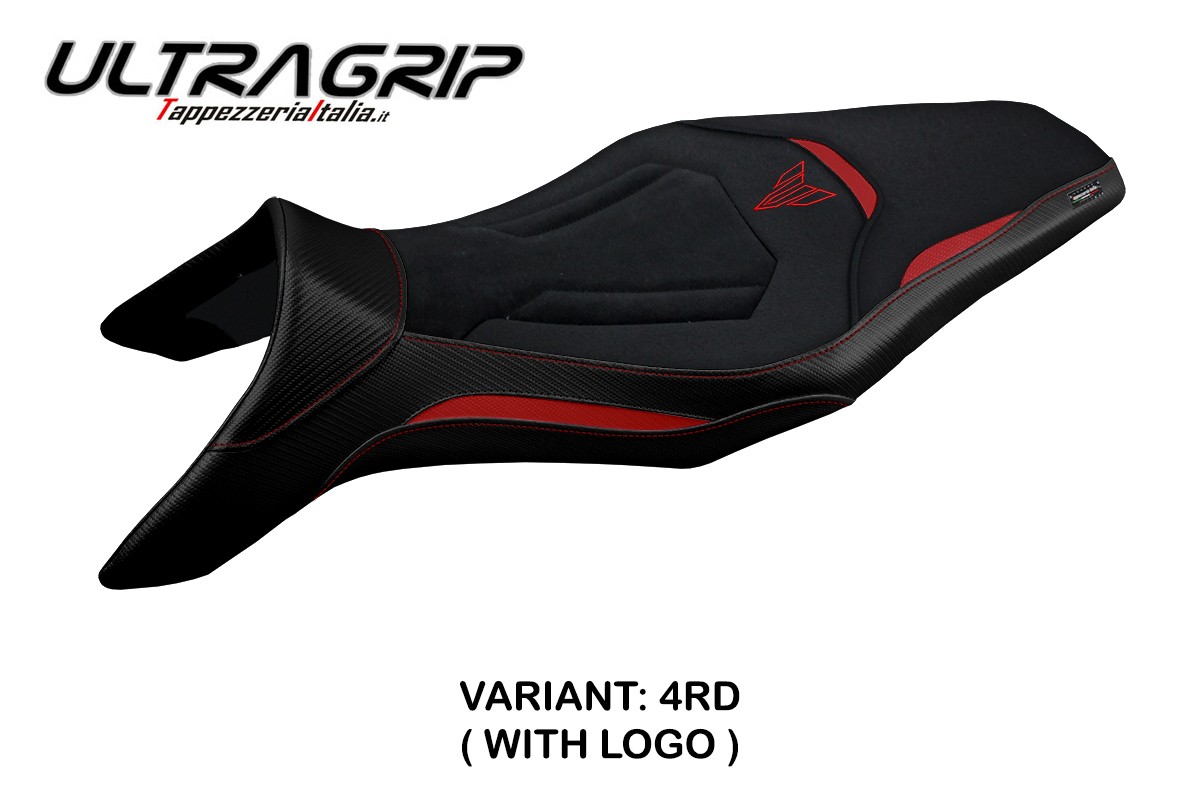 TPZ Asha Ultragrip red Saddle covering Logo Yamaha MT09 2013-2020