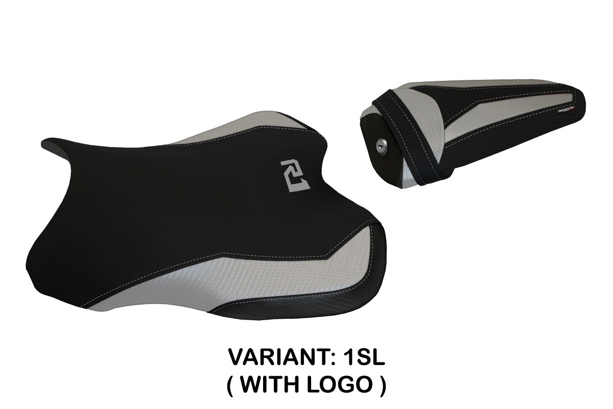TPZ Bilbao 2 silver Saddle covering Logo Yamaha R1 2015-2025