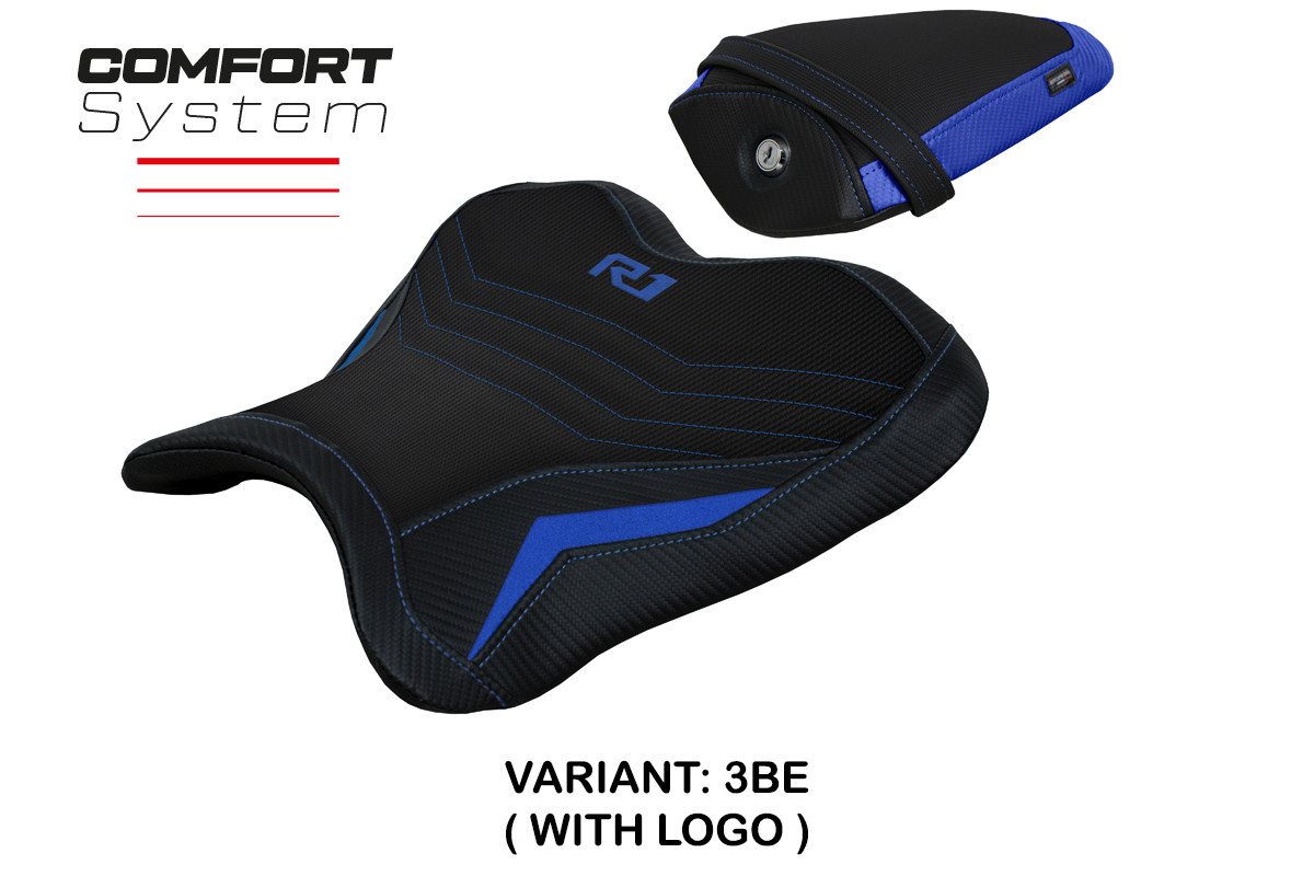 Rivestimento sella TPZ Kagran Comfort Logo blu Yamaha R1 2015-2025