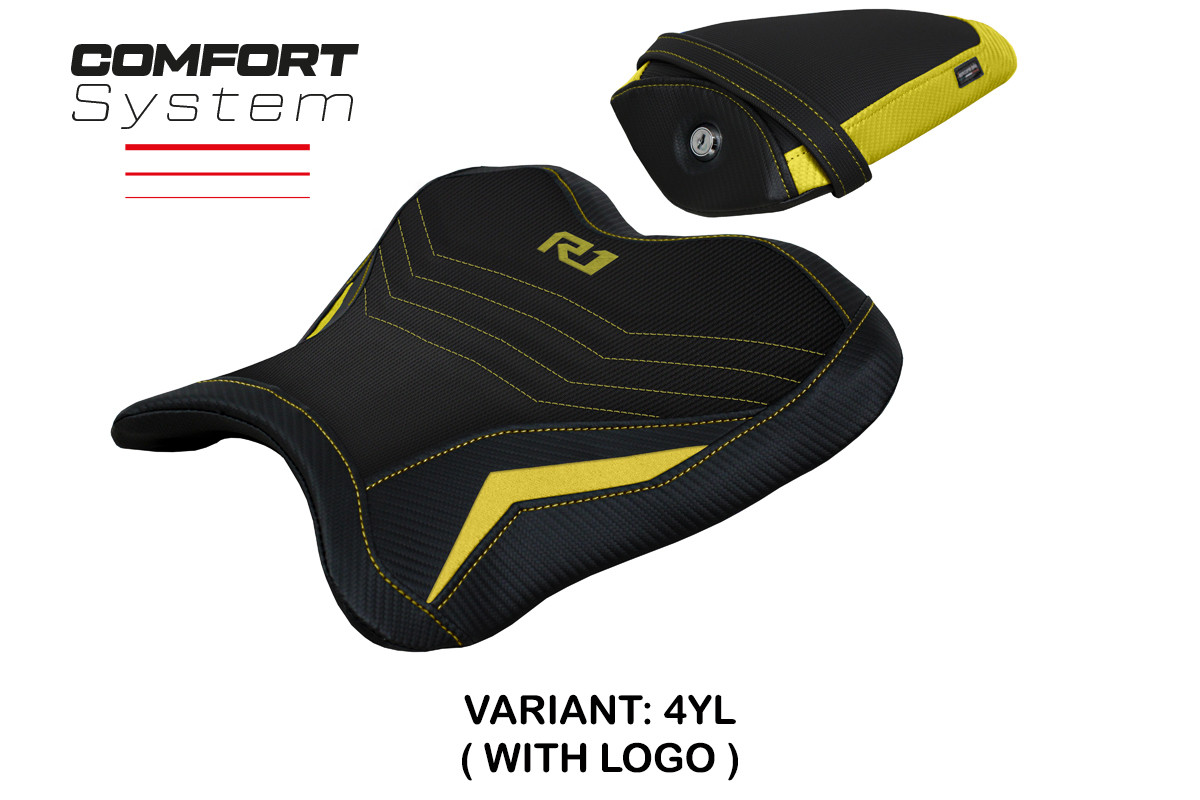 Rivestimento sella TPZ Kagran Comfort Logo giallo Yamaha R1 2015-2025